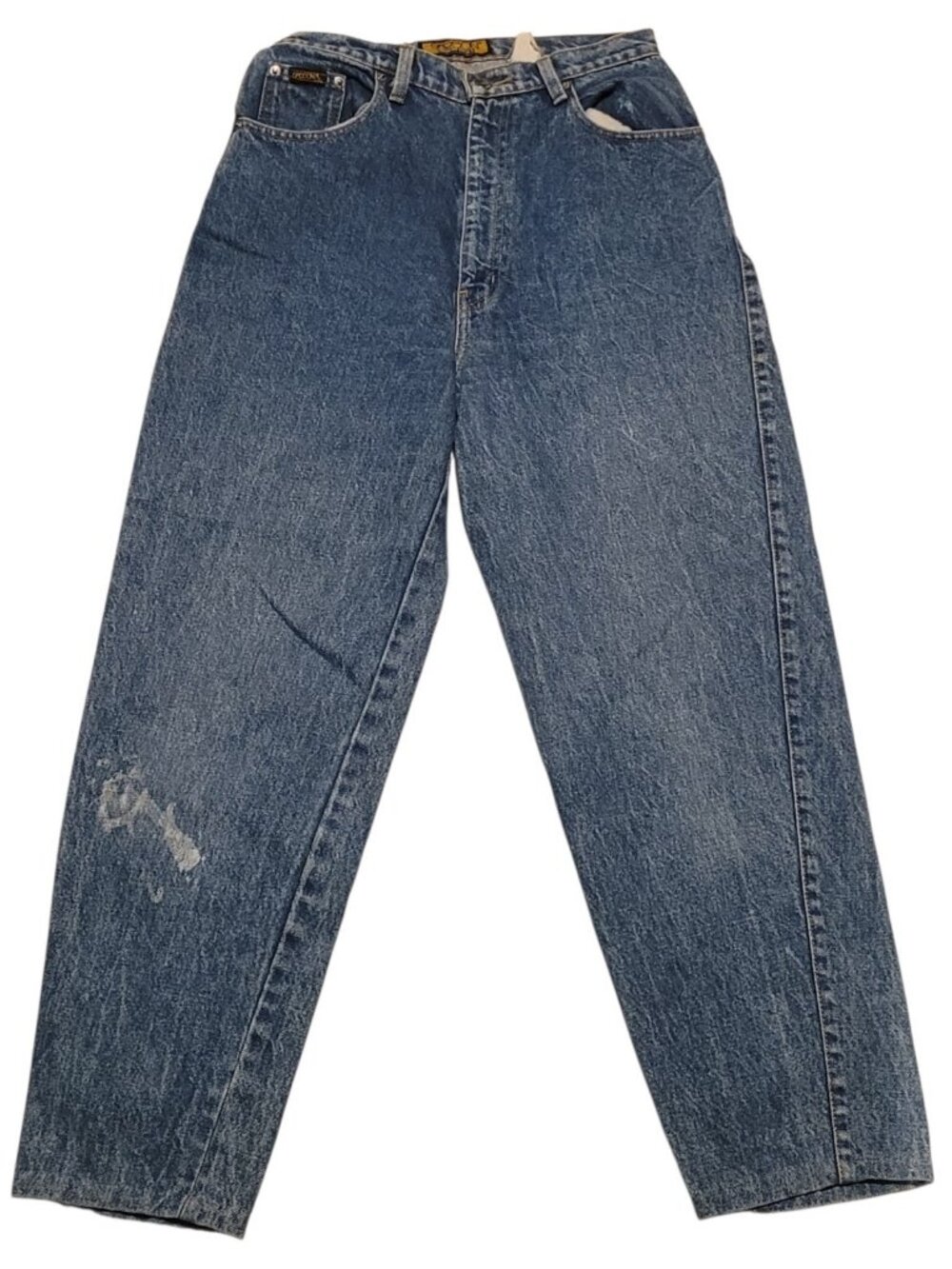 Vintage Sasson Modern Basics 29" Waist Blue Denim Jeans Stained Distressed